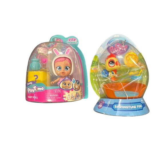 Littlest Pet Shop Springtime Fun Chick Toy With Accessories & CONEY Cry Babies P - Picture 1 of 10